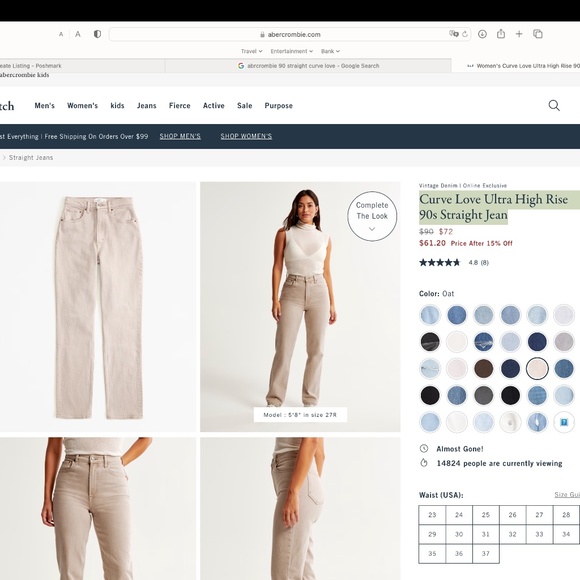 Curve Love Ultra High Rise 90s Straight Jean - Picture 4 of 4